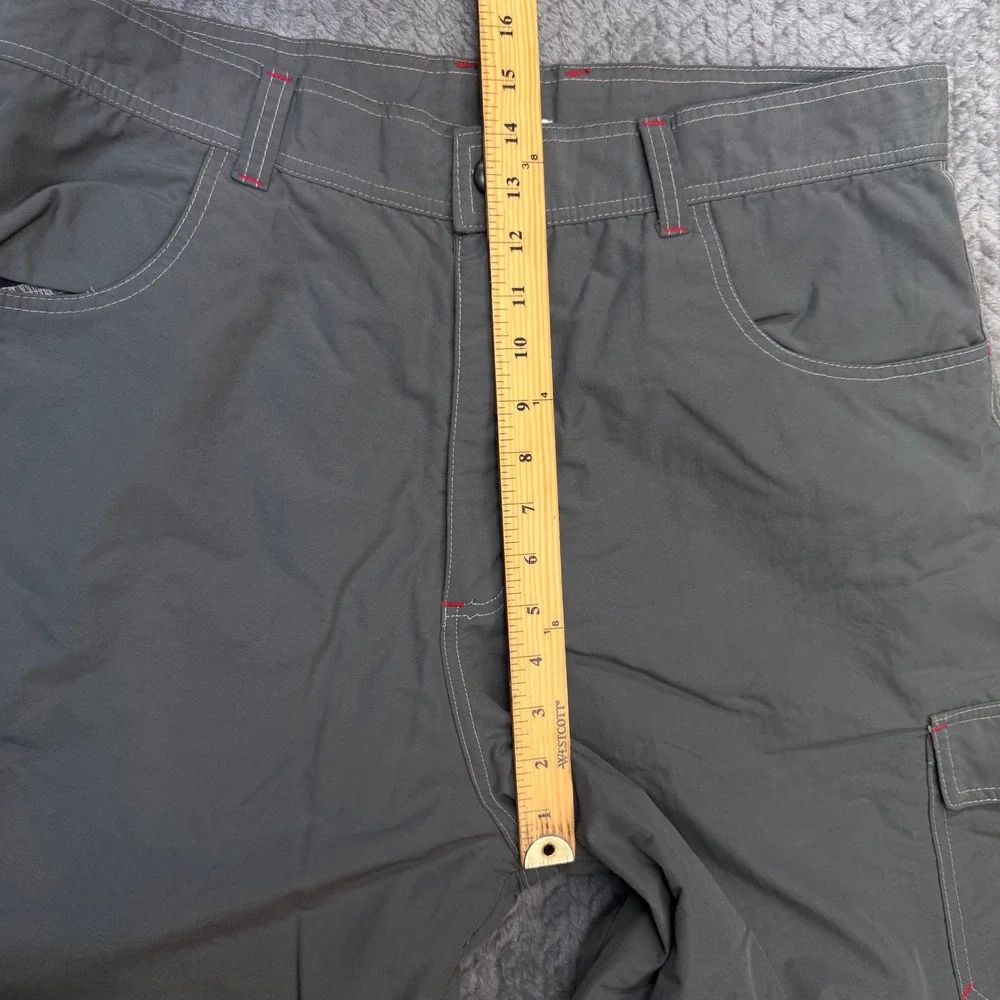 VTG Fishworks Pants Mens 36x29 Gray Nylon Water Resistant Fishing Cargo USA Made